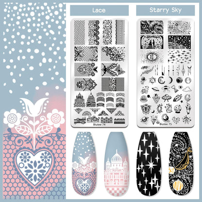 BIUTEE Nail Stamper Kit – 8 Gel Polishes, 12 Plates, Jelly Stamper & Halloween Designs