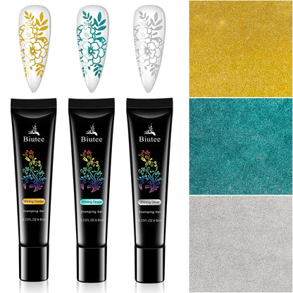 SEISSO Soak-Off Stamping Gel Polish Set – 12 Colors for Nail Art Stamping